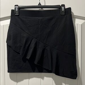 Elegant Black Ruffle Skirt